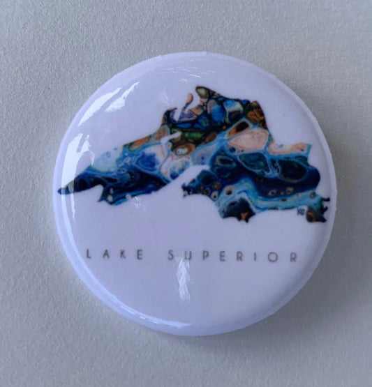 Button Lake Superior Blue Agate Button