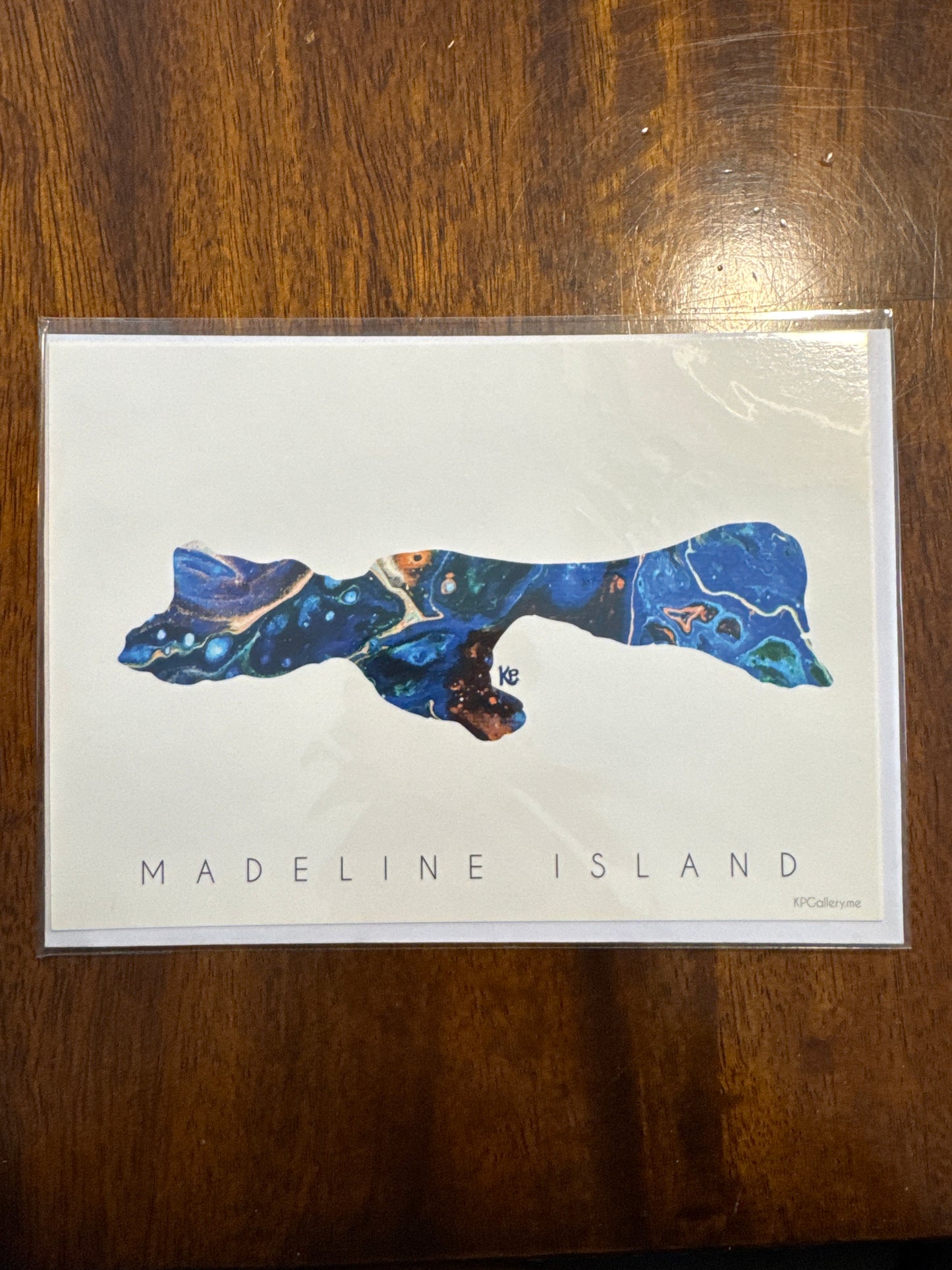 Card Madeline Island Blue 5 x 7