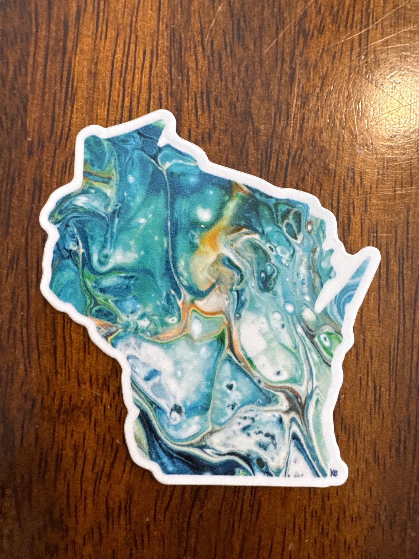 Sticker Wisconsin Teal 2.5x3