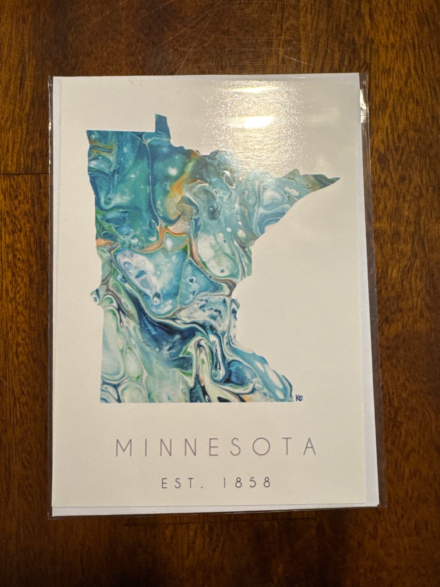 Card Minnesota Teal 5x7