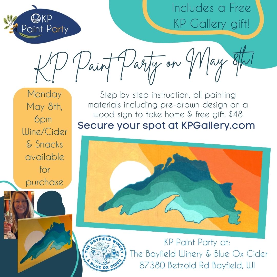 KP Paint Party!!!  Lake Superior Sunrise Design Monday Night 6pm May 8th!