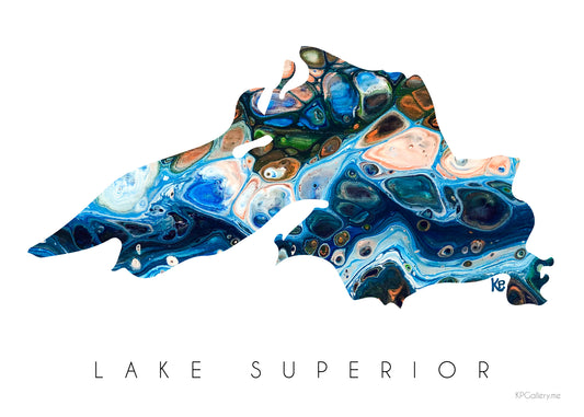 Card Lake Superior Agate Blue 5 x 7
