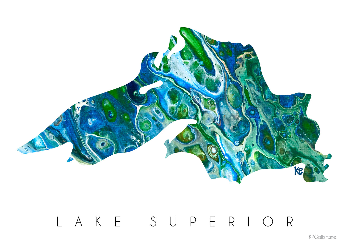Card Lake Superior Blue Green 5 x 7