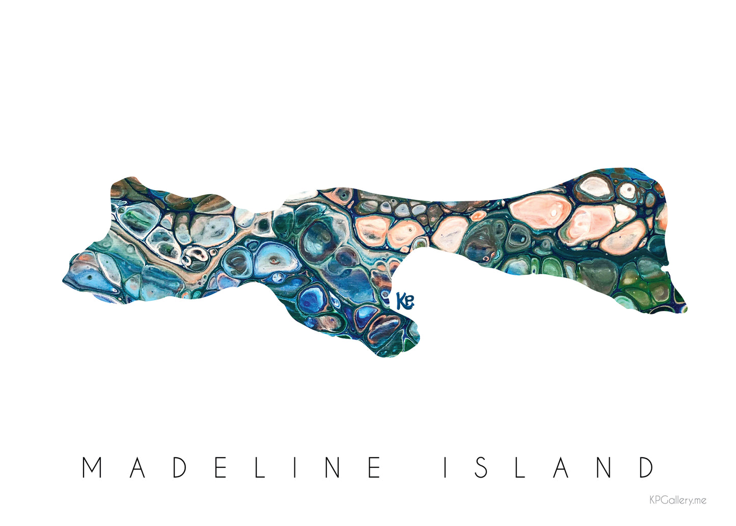 Card Madeline Island Agate Green 5 x 7