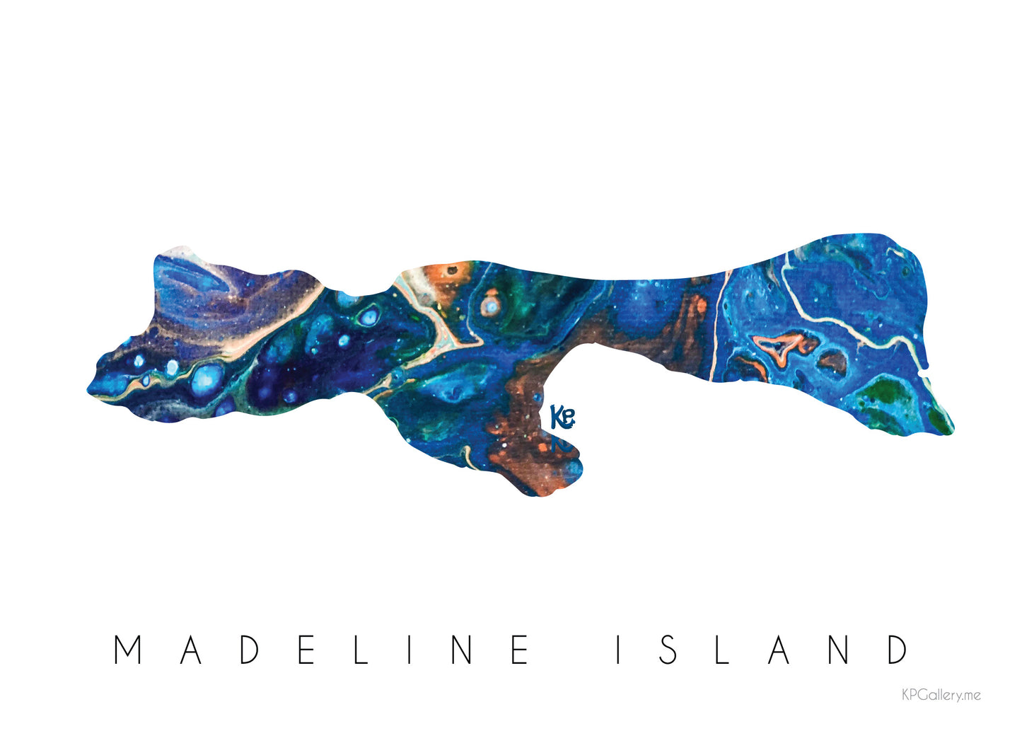 Card Madeline Island Blue 5 x 7